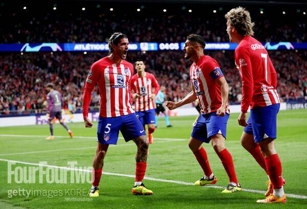 사진=게티이미지.&nbsp;아틀레티코는 11일 오전 4시(한국시간) 스페인 마드리드에 위치한 에스타디오 시비타스 메트로폴리타노에서 열린 2023-24시즌 유럽축구연맹(UEFA) 챔피언스리그(UCL) 8강 1차전에서 도르트문트에 2-1로 승리했다.
