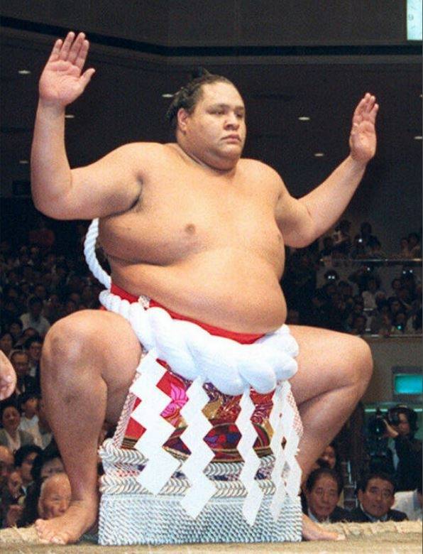 스모 선수로 활약하던 아케보노. 스포츠호치 홈페이지 캡처