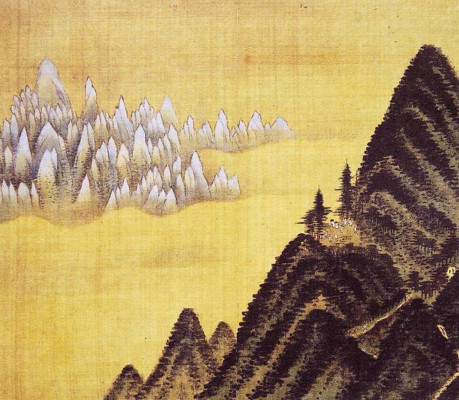 단발령망금강산도(복제품) - 단발령에 올라 금강산을 바라보다.