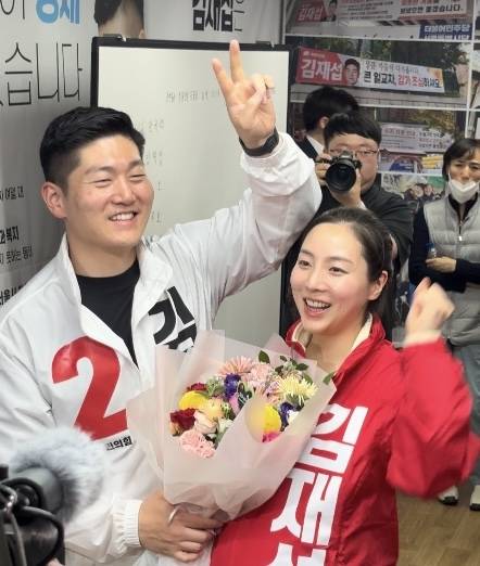 ▲ 당선 확정된 서울 도봉갑 국민의힘 김재섭 후보 [연합뉴스]