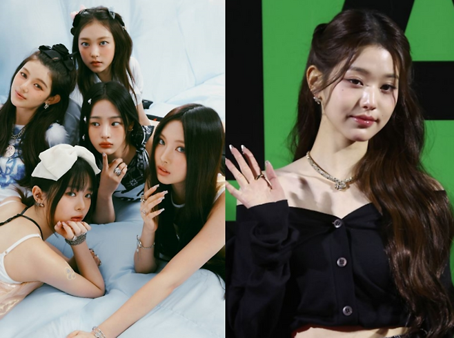 (왼쪽)뉴진스. 아이브 장원영. 어도어. 연합뉴스