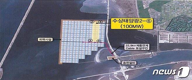 새만금 수상태양광 위치도.2024.4.14/뉴스1
