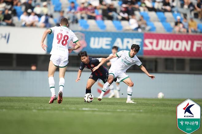 수원FC-대전 하나시티즌 경기 모습. /사진=한국프로축구연맹