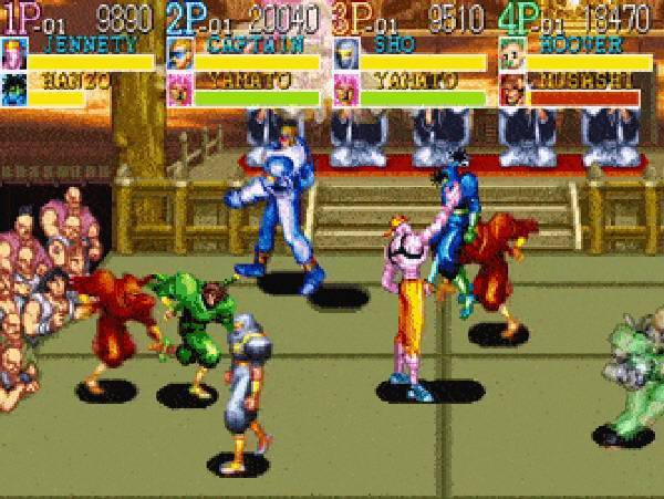 (4명이 함께 왁자지껄 모여서 싸우는 것 만큼 즐거운 일이 없었다)