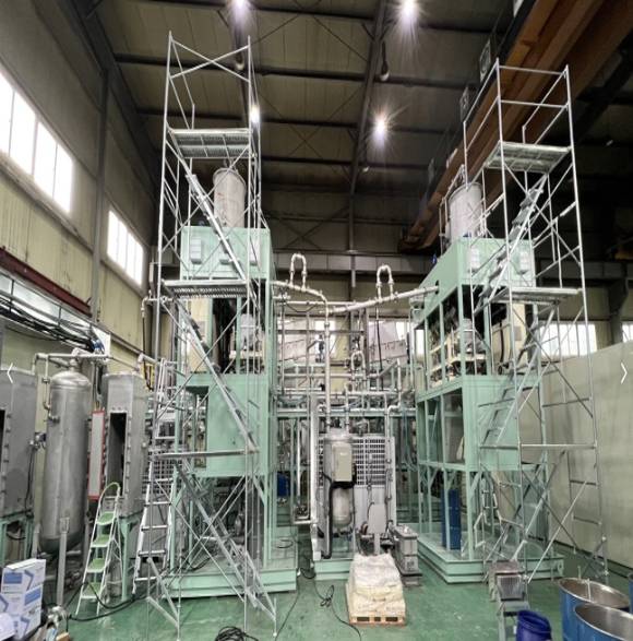 중수로 폐수지 상용규모(100kg batch) 처리 공정 장치 [사진=한국원자력연구원]