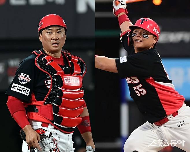 KIA 김태군(왼쪽)·한준수. 스포츠동아DB