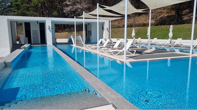 최근 개장한 가든풀 / 사진=김혜성 여행+ 기자