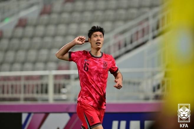 대한민국은 이영준의 천금 헤더골에 힘입어 첫 경기에서 승리했다. 사진=대한축구협회 제공
