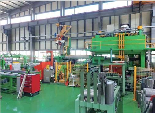 마그네슘 빌렛 연속주조기.