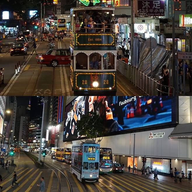저녁 무렵 셩완지역에서 발견한 이벤트 트램. 홍콩 트램 중에는 전차를 통으로 빌려 행사나 파티를 열 수 있는 이벤트용 트램도 운영한다.
홍콩|스포츠동아 김재범 기자 oldfield@donga.com