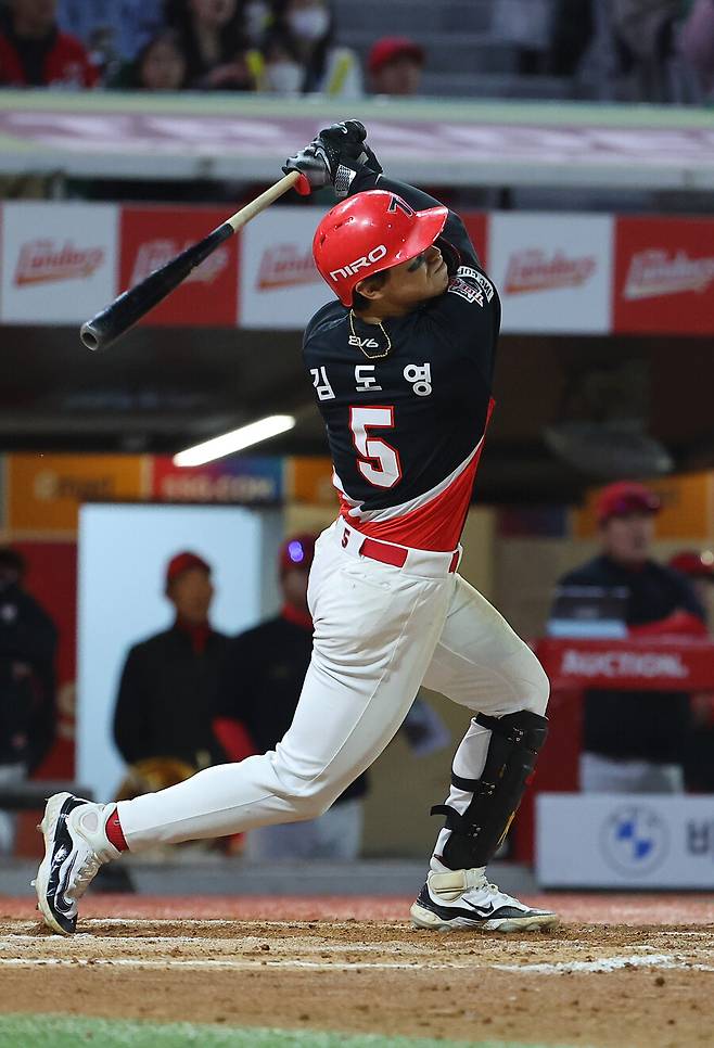 ▲ 올 시즌 20-20을 넘어 30-30 클럽 가입 도전이 기대를 모으는 김도영 ⓒ연합뉴스