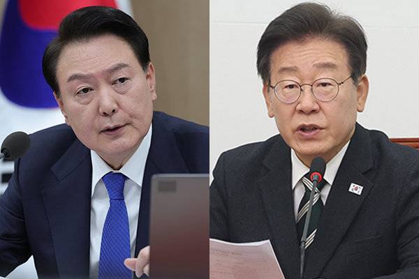 윤석열 대통령(왼쪽)·더불어민주당 이재명 대표.