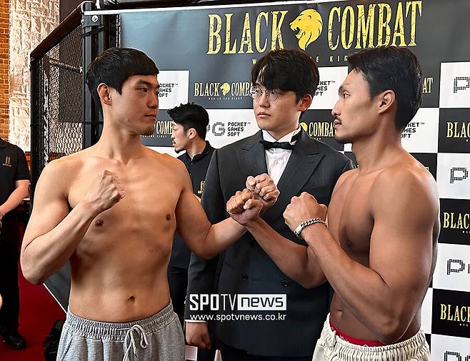 ▲ [라이트급] '미스터 사탄' 조준용(70.6kg) vs '위버멘쉬' 이환성(70.5kg)