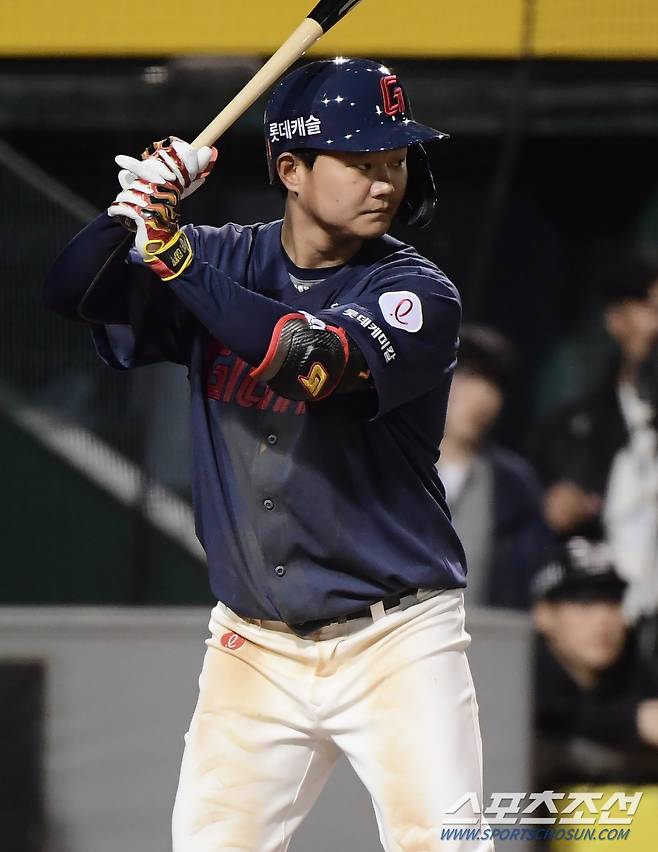 2일 대전 한화생명이글스파크에서 열린 롯데와 한화의 경기. 롯데 손호영. 대전=정재근 기자 cjg@sportschosun.com/2024.4.2/