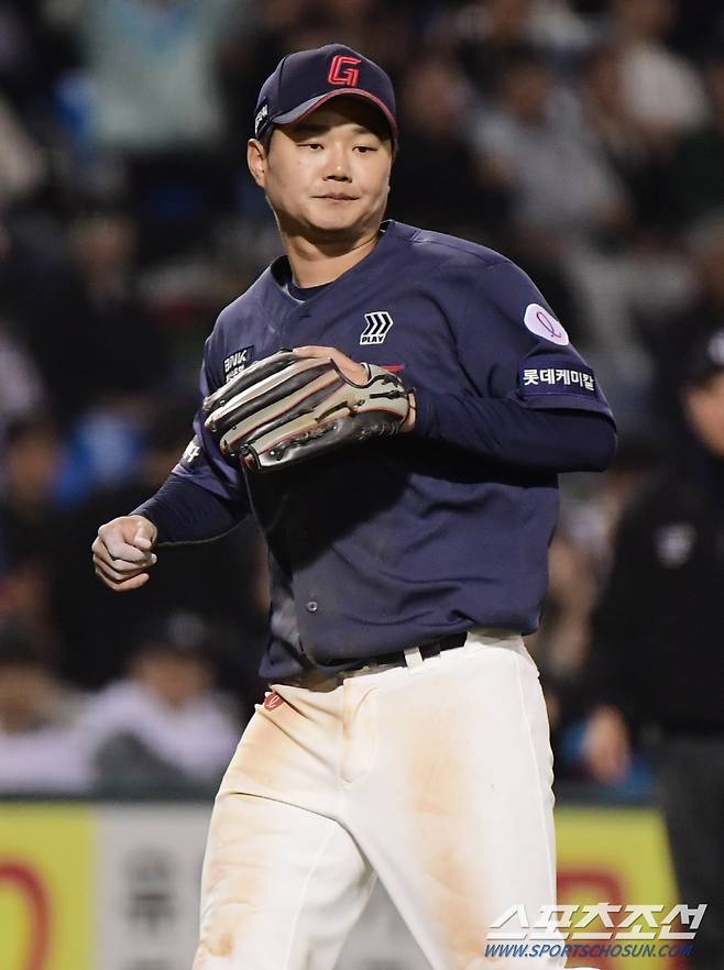 2일 대전 한화생명이글스파크에서 열린 롯데와 한화의 경기. 손호영. 대전=정재근 기자 cjg@sportschosun.com/2024.4.2/