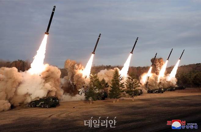 북한의 미사일 발사장면(자료사진) ⓒ조선중앙통신