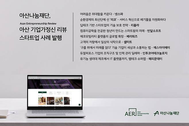 아산 기업가정신 리뷰(AER) 기후테크·펨테크 스타트업 사례.(사진=아산나눔재단)