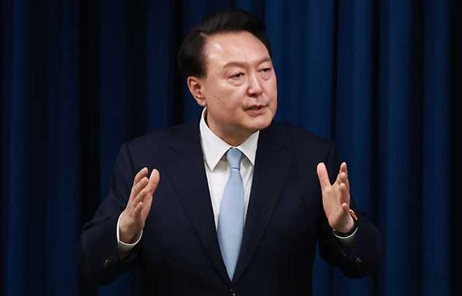 발언하는 윤석열 대통령. 연합뉴스