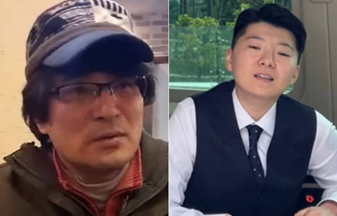 전청조씨 아버지(왼쪽)와 전청조. JTBC보도 캡처·김민석 강서구의원 제공