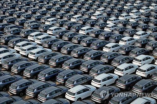중국에서 생산된 전기차들 모습 [AFP=연합뉴스 자료사진. 재판매 및 DB 금지]