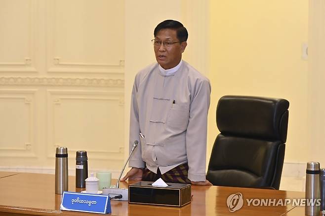 반 티오 미얀마 부통령 [AP 연합뉴스 자료사진. 재판매 및 DB 금지]
