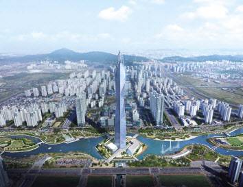 20년 가까이 표류하던 국내 최고층 청라시티타워 건립 사업이 사업자 선정 절차에 다시 속도를 낸다. 청라시티타워 조감도 [인천경제자유구역청 제공]