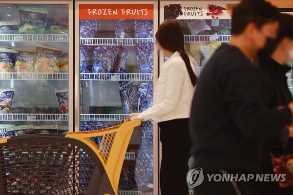 한 대형마트의 냉동과일 판매대. [연합뉴스 제공]