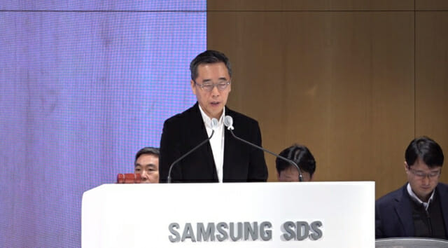 황성우 대표가 주주 총회에서 삼성SDS의 아이덴티티는 클라우드와 디지털 물류라고 강조했다. (이미지=삼성SDS)