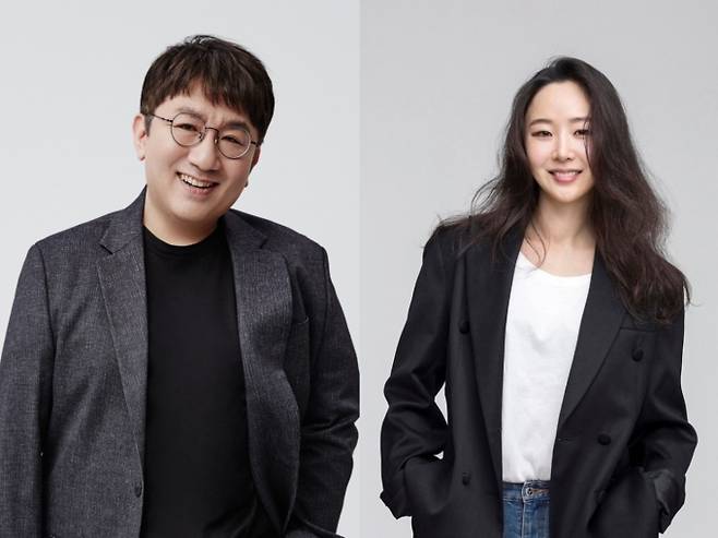 (좌) 하이브 방시혁 의장 (우) 어도어 민희진 대표