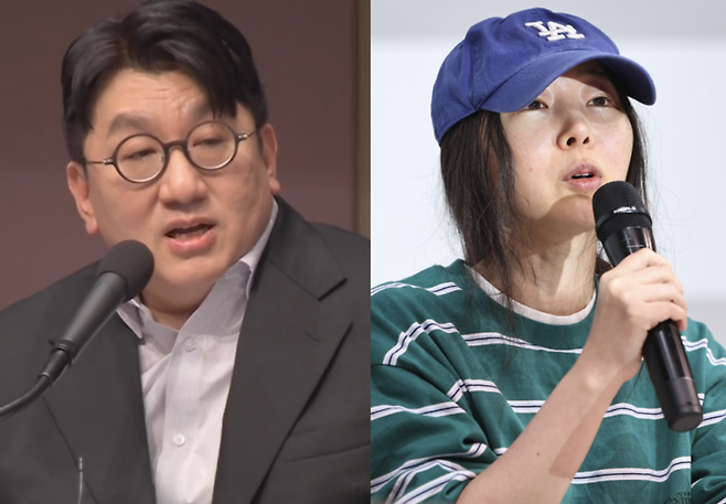 (왼쪽부터)방시혁 하이브 의장, 민희진 어도어 대표. / 사진=MBN, 연합뉴스