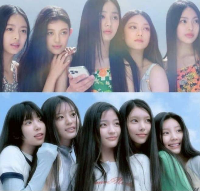 뉴진스(위)와 아일릿(아래)[하이브]