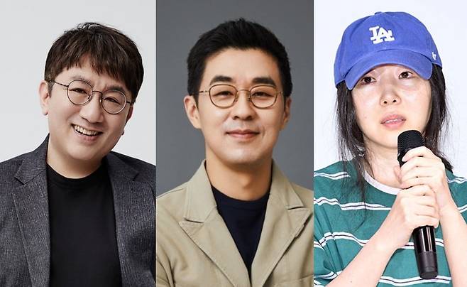 하이브 방시혁 의장, 박지원 사장, 민희진 어도어 대표