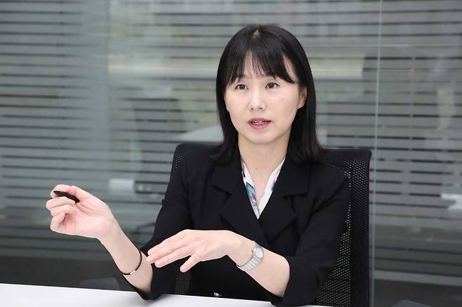 이주리 삼성증권 연금2센터장이 서울 삼성전자 서초사옥에서 헤럴드경제와 인터뷰하고 있다. [삼성증권]