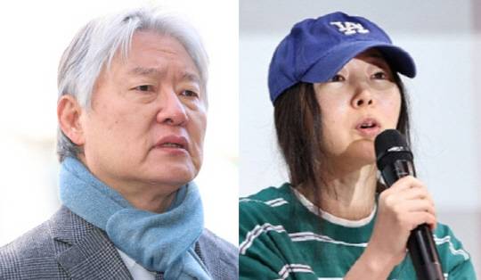 노환규(왼쪽) 전 대한의사협회 회장과 민희진 어도어 대표. 연합뉴스