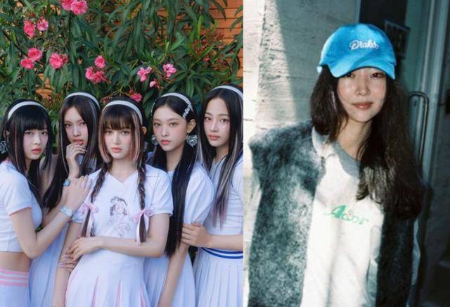 그룹 뉴진스(왼쪽)과 소속사 어도어의 민희진 대표. 민 대표는 최근 경영권 탈취 의혹이 불거진 뒤 낸 입장문에서 "뉴진스 멤버 및 법정대리인들과 충분한 논의 끝에 공식입장을 발표하게 됐다"라고 말해 논란에 불을 지폈다. 어도어 제공