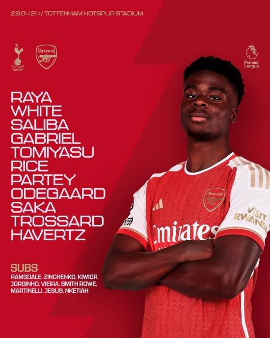 토트넘이 28일(한국시간) 잉글랜드 런던에 있는 토트넘 홋스퍼 스티다움에서 열린 아스널과의 2023-2024시즌 프리미어리그 35라운드 '북런던 더비' 홈 경기에서 2-3으로 패했다. 손흥민이 북런던 더비 8호 골을 넣었지만, 빛이 바랬다.&nbsp;  승점 확보에 실패한 토트넘은 5위(18승 6무 9패 승점 60)에 머물렀다. 4위 애스턴 빌라(20승 7무 8패 승점 67)보다 두 경기 덜 치렀지만, 승점 차를 좁히지 못하면서 4위까지 주어지는 다음 시즌 유럽축구연맹(UEFA) 챔피언스리그 출전권 확보 가능성이 떨어졌다.&nbsp;아스널