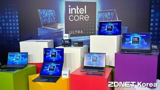 올 한해 국내 출시 PC 신제품 5대 중 1대는 NPU 내장 AI PC로 예상된다. 인텔 코어 울트라 탑재 노트북. (사진=지디넷코리아)