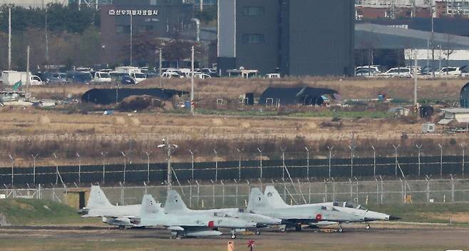 경기 수원시 권선구에&nbsp;있는 공군 제10전투비행단. 뉴스1