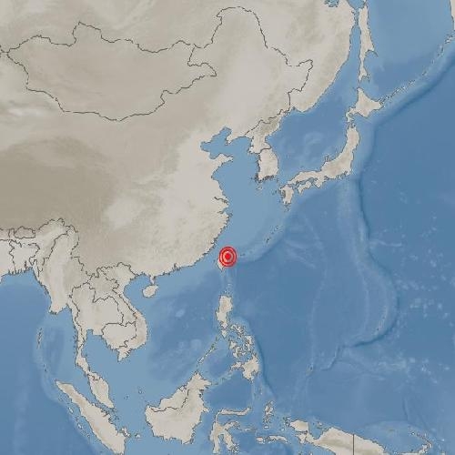 대만 화롄현 북북동쪽서 규모 5.0 지진 발생 [기상청 제공]
