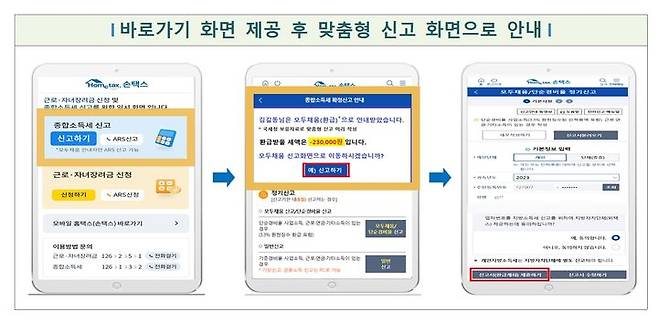 [서울=뉴시스] 국세청 손택스에서 5월 한 달 동안 '소득세 신고하기' 전용화면을 운영한다. (사진=국세청 제공) 2024.04.30.