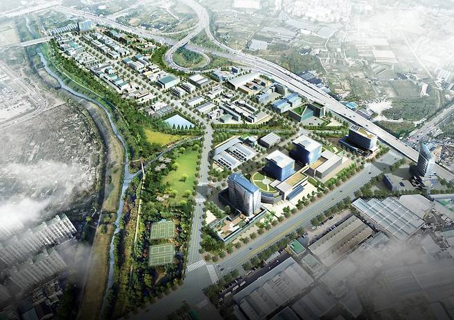 인천 남동구 남촌동에 조성을 추진 중인 남촌일반산업단지 예상 조감도. 남동스마트밸리개발㈜ 제공