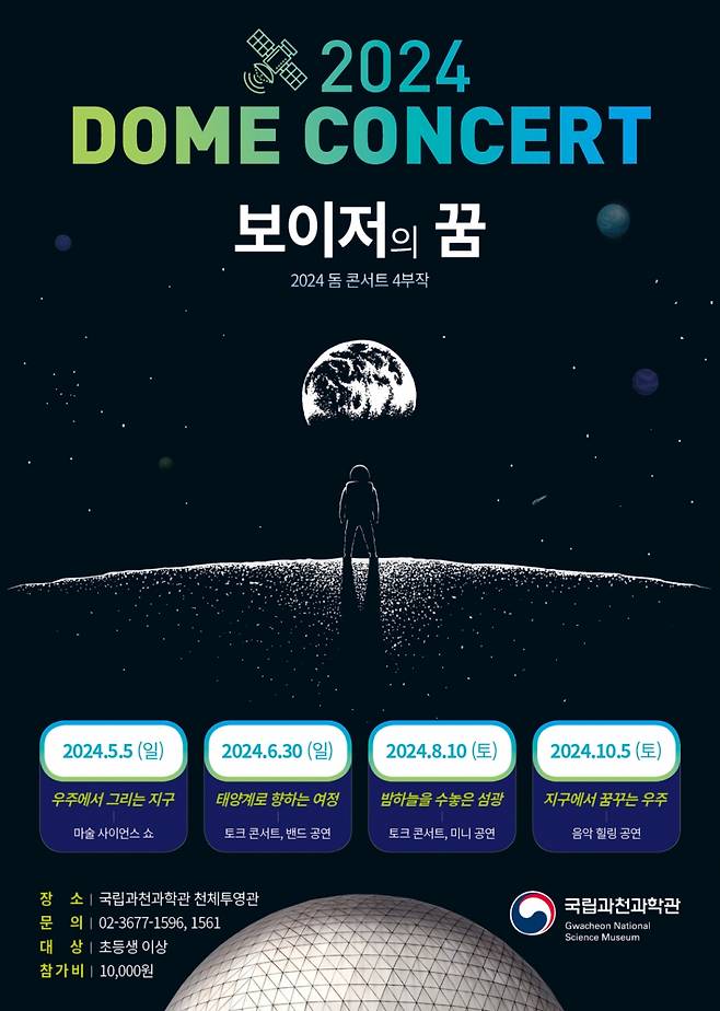 2024 돔 콘서트‘보이저의 꿈’홍보 포스터./사진제공=국립과천과학관