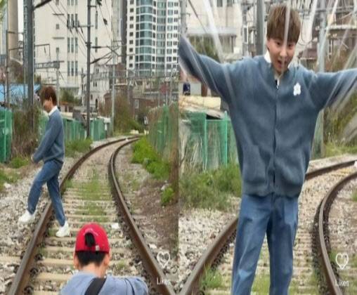 유튜버 도티가 철도 선로에 무단 침입해 찍은 사진을 온라인상에 올려 논란이 일자 사과했다. (사진=도티 인스타그램)