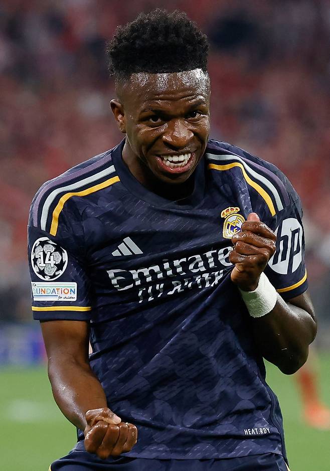 2023~24 UEFA 챔피언스리그 4강 1차전 이주의 골·이주의 선수 후보에 오른 레알 마드리드 비니시우스 주니오르. AFP=연합뉴스