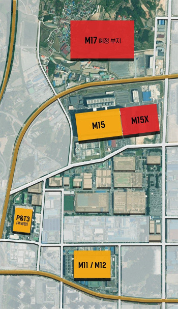 SK하이닉스 청주 캠퍼스. 메인 팹 M15 북쪽에 M17 예정지가 위치해있다/사진제공=SK하이닉스