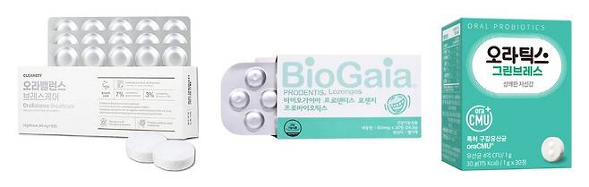 구강 프로바이오틱스를 복용한다고 구취 유발 질환이나 잇몸병 등 구강질환이 완치되지는 않는다./사진=이삼오구, 바이오가이아, 오라틱스