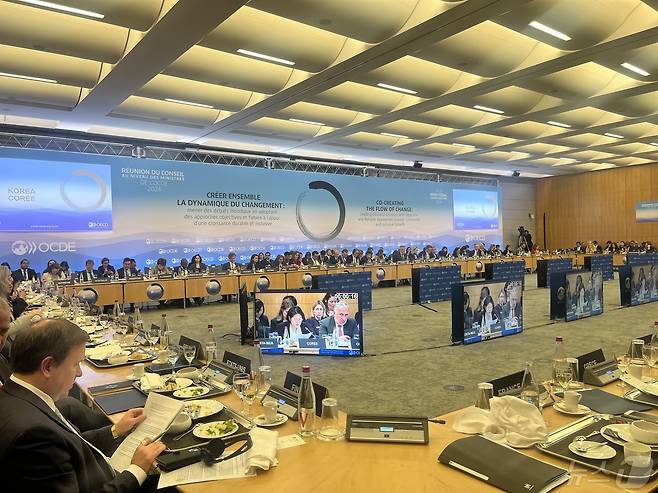 프랑스 파리에서 2~3일(현지시간) 개최된 OECD 각료이사회에 참석한 김지희 외교부 국제경제국장.(외교부 제공)