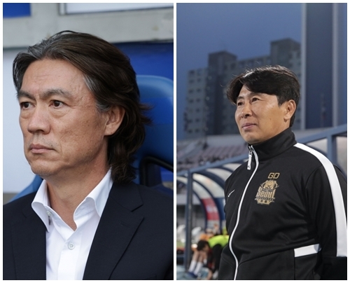 홍명보(왼쪽) 감독과 김기동 감독. 제공 | 한국프로축구연맹