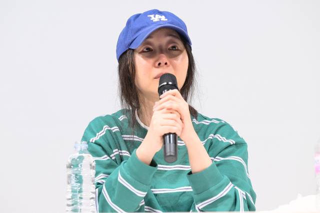 하이브 산하 레이블 어도어의 민희진 대표가 지난달 25일 서울 강남구 한국컨퍼런스센터에서 진행된 긴급 기자회견에서 발언하고 있다. 김규빈 기자