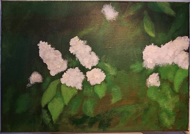 귀룽나무. 일러스트레이션 차지우(중1)